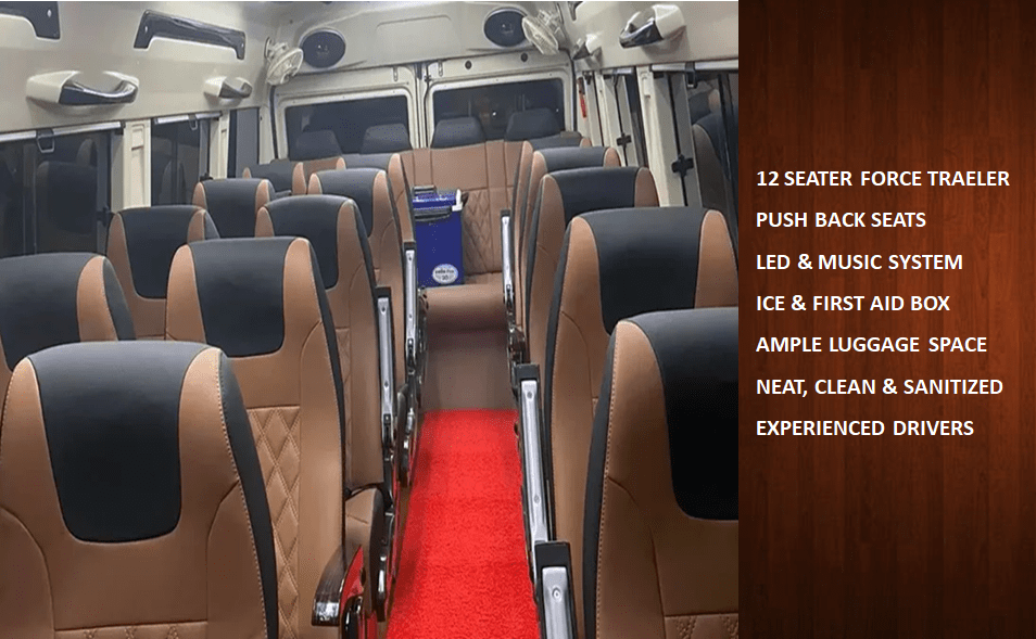 12 Seater normal traveler interior