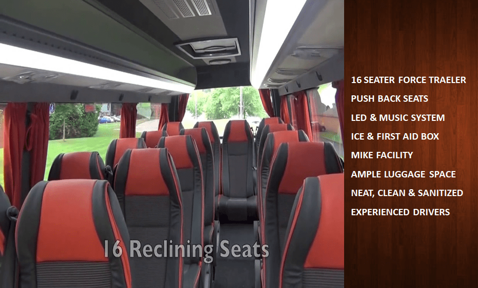 16 seater traveler interior